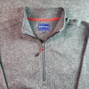 Northcrest Mens XXXLT Gray 1/4 Zip Pullover Sweater Fleece Lined Mock Neck XXXLT